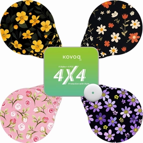 Freestyle Libre 3 Sensor Covers, 16 Printed Waterproof Libre 3 Adhesive Patches, 1 Hardshell Cover for Enhanced Safeguard, Breathable, 14 Days Protection with Style (Yellow Flowers)