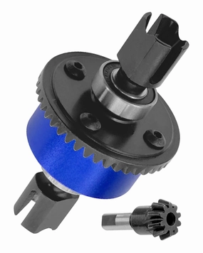 Front Rear 43T Differential & 10T Main Gear Upgrades Part for Arrma 1/7 FIRETEAM Mojave 6S BLX/Arrma 1/8 KRATON Notorious Outcast Talion 6S BLX,ARRCat Steel #45 Front Rear Diff Set,Navy Blue