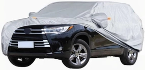 Full Car Covers for Toyota Highlander 2022 2023, All Weather Exterior Waterproof Scratch Automobile Apparel Non Slip Clothing Windproof Durable Protective Layer
