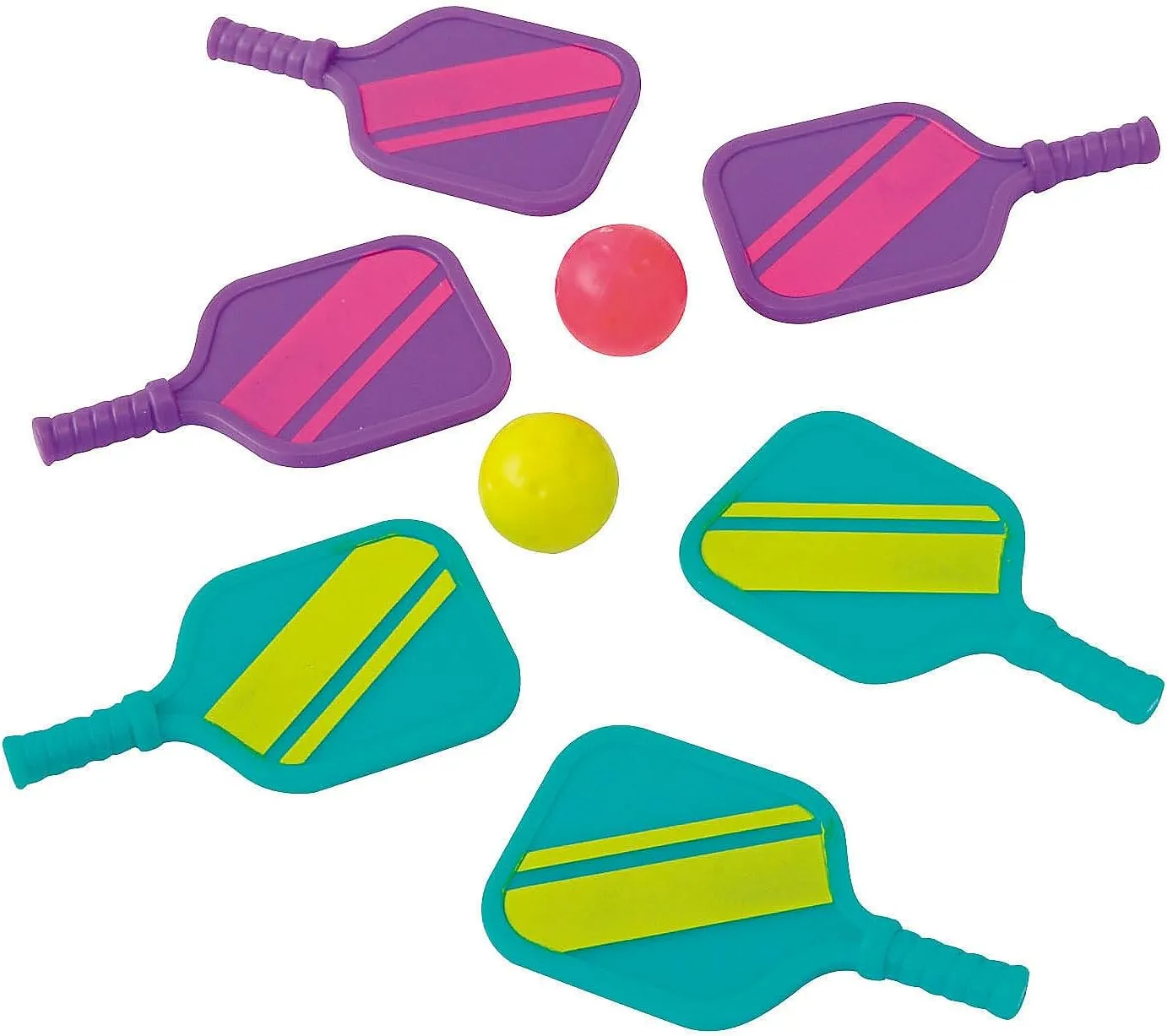 Fun Express Mini Tabletop Multicolor Plastic Pickleball Sets – 36 Pc.