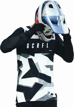 GCRFL Men's Cycling Jersey Shirt Long Sleeves Downhill, Off-Road, MTB Jersey Racing Riding Mountain Bike Motocross Shirt