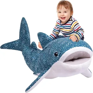 Giant Shark Plush Toy, 47'' Whale Shark Stuffed Animal,Big Plush, Huge Stuffed Animal Birthdayf for Kids,Whale Shark Decor…