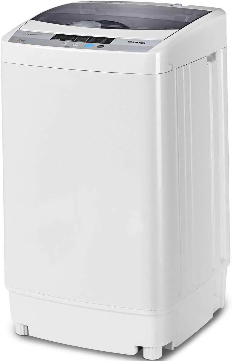 Giantex Full-Automatic Washing Machine Portable Compact 1.34 Cu.ft Laundry Washer Spin with Drain Pump, 10 programs 8 Water Level Selections with LED Display 12 Lbs Capacity