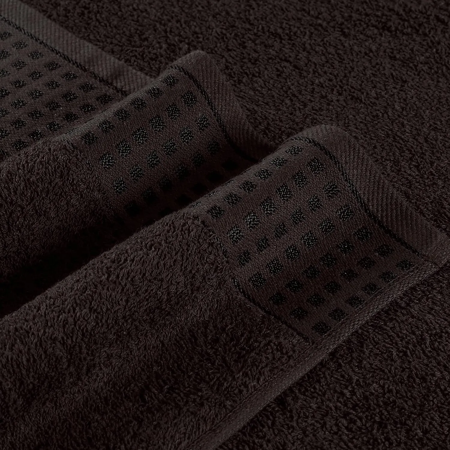 GLAMBURG 100% Cotton Ultra Soft 6 Pack Towel Set, Contains 2 Bath Towels 28x55 Inches, 2 Hand Towels 16x24 Inch & 2 WashCoths 12x12 Inches, Compact Absorbent Lightweight & Quickdry - Chocolate Brown