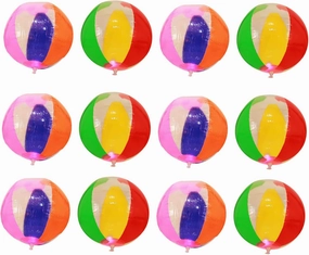 Glowing Six Balls Reusable Inflatable Beach Balls Oversized Pool Inflatables for Boys and Girls Adults Random Color