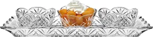Godinger Dublin Relish Server Tray Set with Tray & Relish Bowls, 4 Piece Set