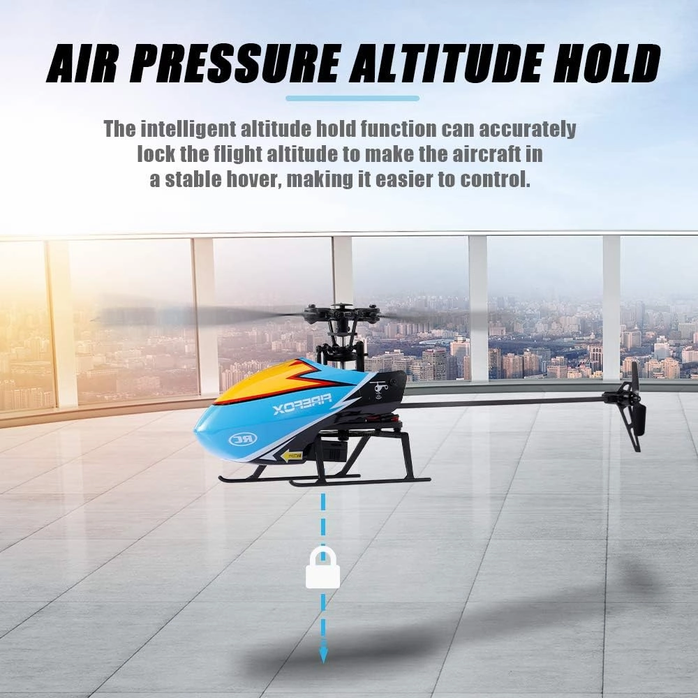 GoolRC C129 RC Helicopter for Adults and Kids, 4 Channel 2.4Ghz Remote Control Helicopter with 6-Axis Gyro, Aileronless RC Aircraft with Altitude Hold, Landing Pad and 2 Batteries (Orange)
