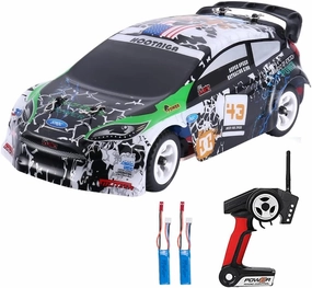 GoolRC WLtoys K989 RC Drift Car, 1:28 Scale 4WD 30KM/H High Speed Electric Drifting Car RTR with Metal Chassis and 2 Batteries for Adults