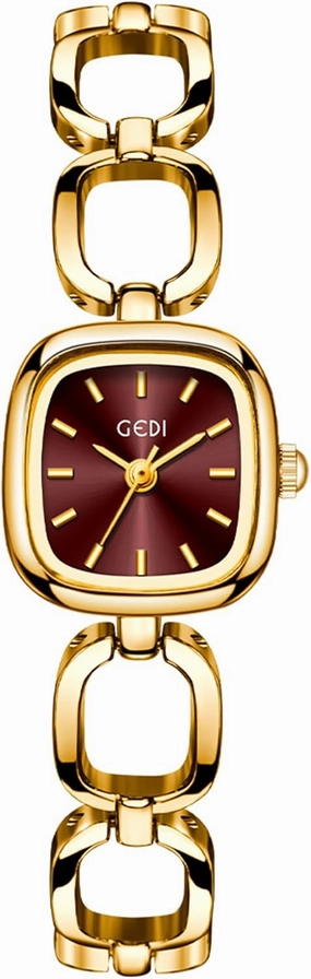 Gosasa Vintage Gold Watch for Women Dainty Bracelet Dress Analog Quartz Watches Luxury Small Square Dial Waterproof with Tool Include