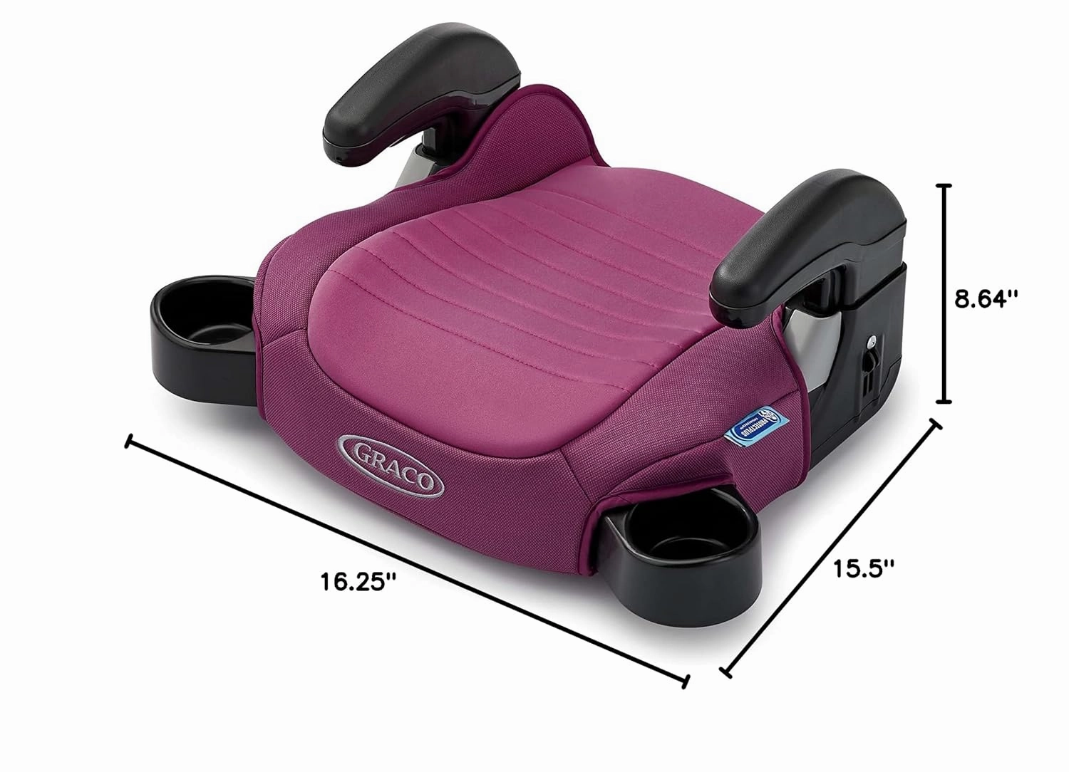 Graco TurboBooster 2.0 Backless Booster Car Seat, Trisha, Easy to Clean with Halfway Cup Holders