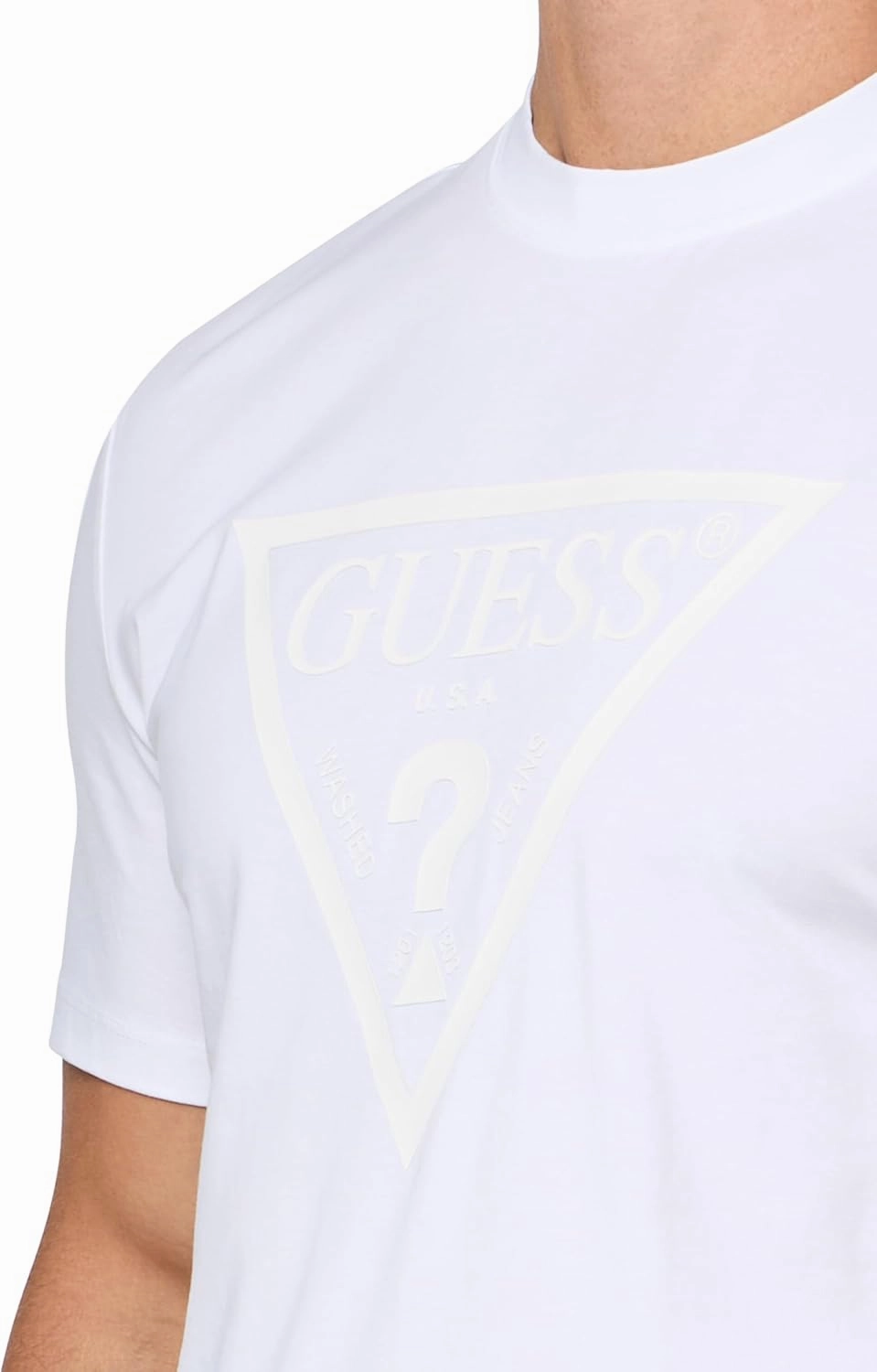 GUESS Men's Eco Tonal Logo Short Sleeve T-Shirt