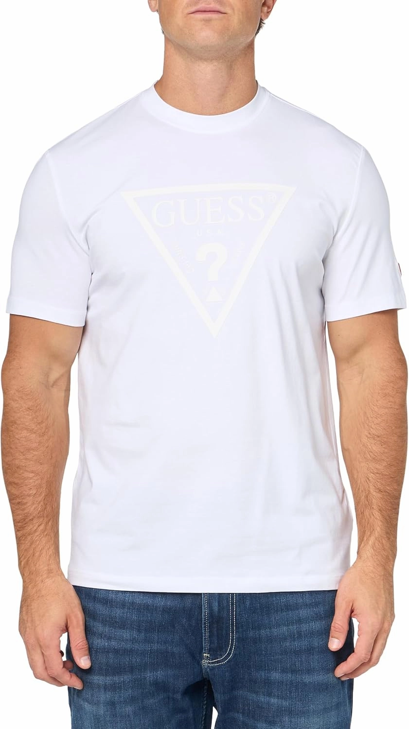 GUESS Men's Eco Tonal Logo Short Sleeve T-Shirt