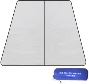 GYMNASTIKA Camping Sleeping Pad, Aluminum Foil Foam Mat Sleeping Tent Pad Waterproof Reflecting Heat Blanket Outdoor Picnic Mat EPE Interior Foldable Carry-on Dual-Side Sleeping Tent Pad