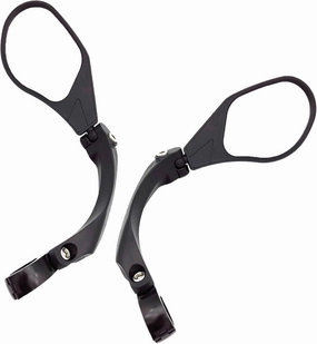 Hafny New Handlebar Bike Mirror, HD,Blast-Resistant, Glass Lens, HF-MR088LS (Left) (HF-M903S-FR01 (Handlebar Fitting One Pair, Silver Glass))