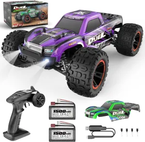 HAIBOXING 1:14 RC Cars, 42km/h High-Speed 4WD Off-Road Monster Waterproof RTR Hobby RC Truck for Adults & Boys, 2 Rechargeable Batteries   2 Interchangeable Shells HBX2105