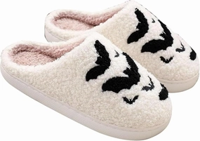 Halloween Slippers Ghost Slippers for Women Retro Warm and Cozy House Slippers Halloween Shoes Winter Slippers Spooky Gifts