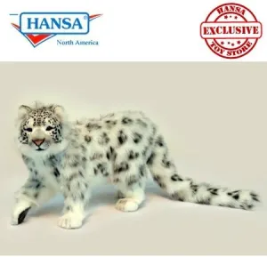 Hansa Standing Snow Leopard Plush, 78 cm L