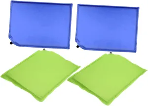 Happyyami 4pcs Self-Inflating Outdoor Cushion Pad Travel Seat Cushion for Camping Hiking Stadium Picnics Comfortable Pe Oxford Support