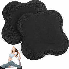 Happyyami 2 Pcs Yoga Knee Pads - Extra Thick Foam Yoga Kneeling Mat for Knee, Elbow, Wrist Support - Ideal Workout Pad for Pilates & Yoga Practices