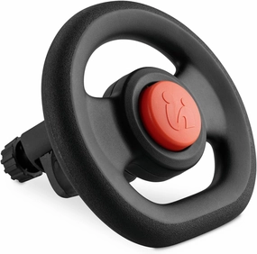 hauck Children's Steering Wheel for Pushchairs Buggy Toy for Attaching to the Front Bar, Driving Simulator Children's Steering Wheel, Universal Steering Wheel for Playing (Black)