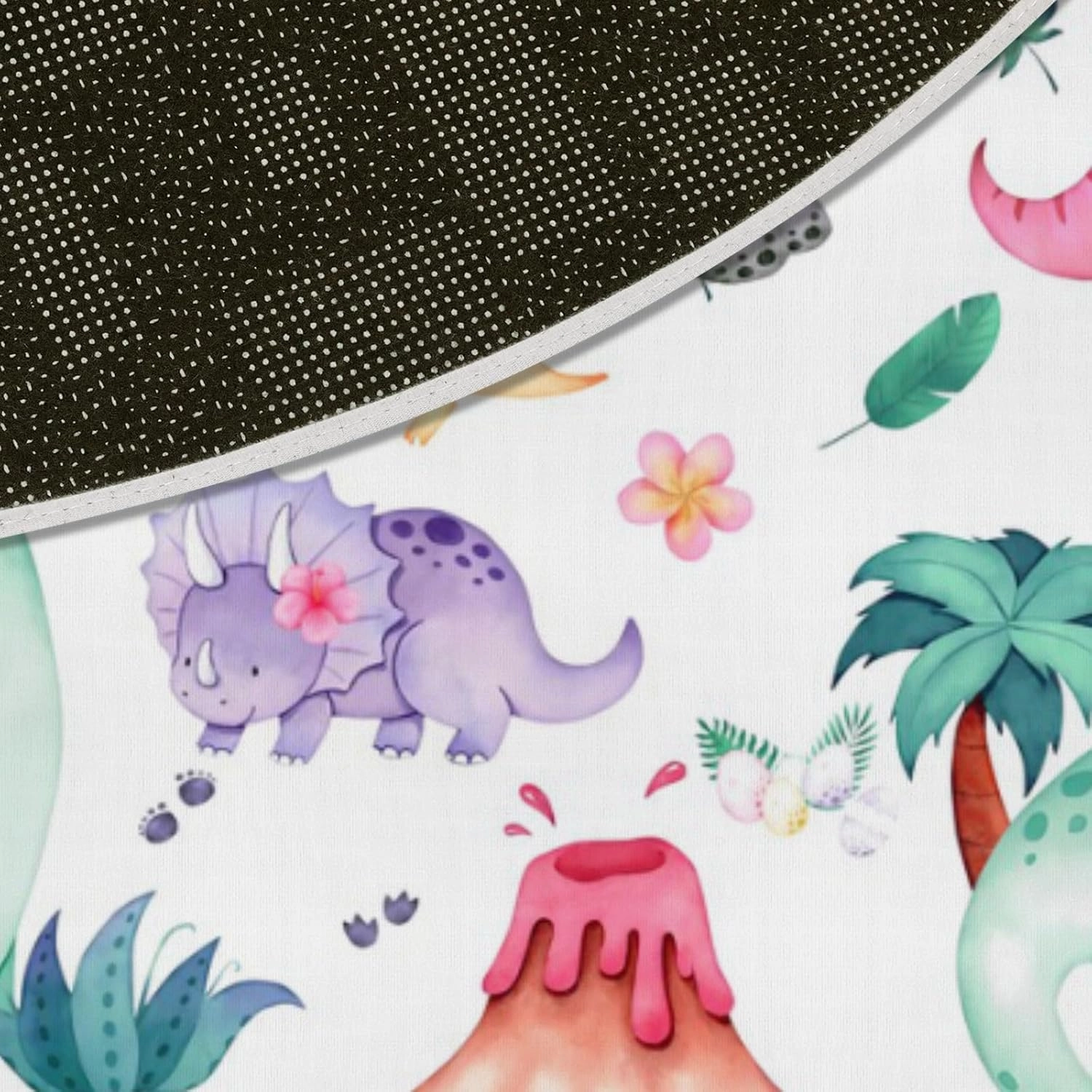HawSkgFub Baby Toddler Girls Dinosaur Purple Pink Playroom Area Rug, Dino Lover Gift Non Slip Nursery Play Mat Carpet, Kids Bedroom Living Room Classroom Decor