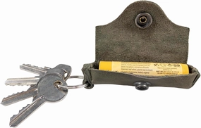 Hide & Drink, Lip Balm Keychain Holder, Lip Protection, Classic Vintage, Brass Metal Clasp, Full Grain Leather, Handmade