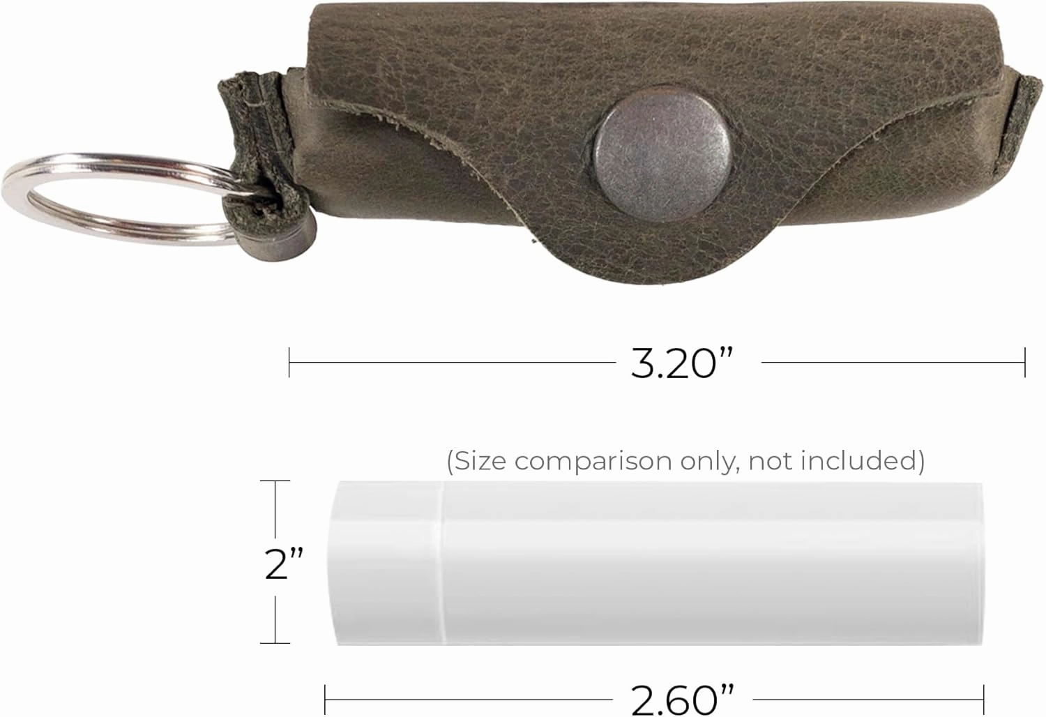 Hide & Drink, Lip Balm Keychain Holder, Lip Protection, Classic Vintage, Brass Metal Clasp, Full Grain Leather, Handmade