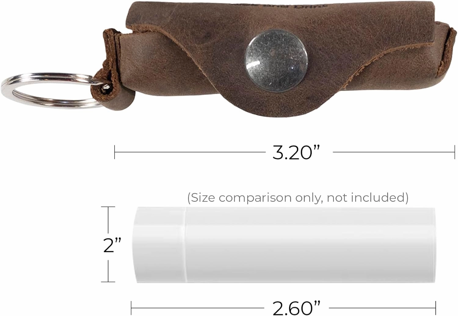 Hide & Drink, Lip Balm Keychain Holder, Lip Protection, Classic Vintage, Brass Metal Clasp, Full Grain Leather, Handmade