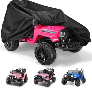Hikole Kids‘ Vehicles Cover, UV Protection, Suitable for Single and Double Seat Toy Cars, Full Cover, Waterproof, Dirt-Resistant, Toy Collection, Durable Material, Universal Fit, Black