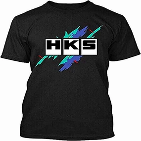 Hks Performance Racing Black Casual Crew Neck Short Sleeve Soft Men's T-Shirt