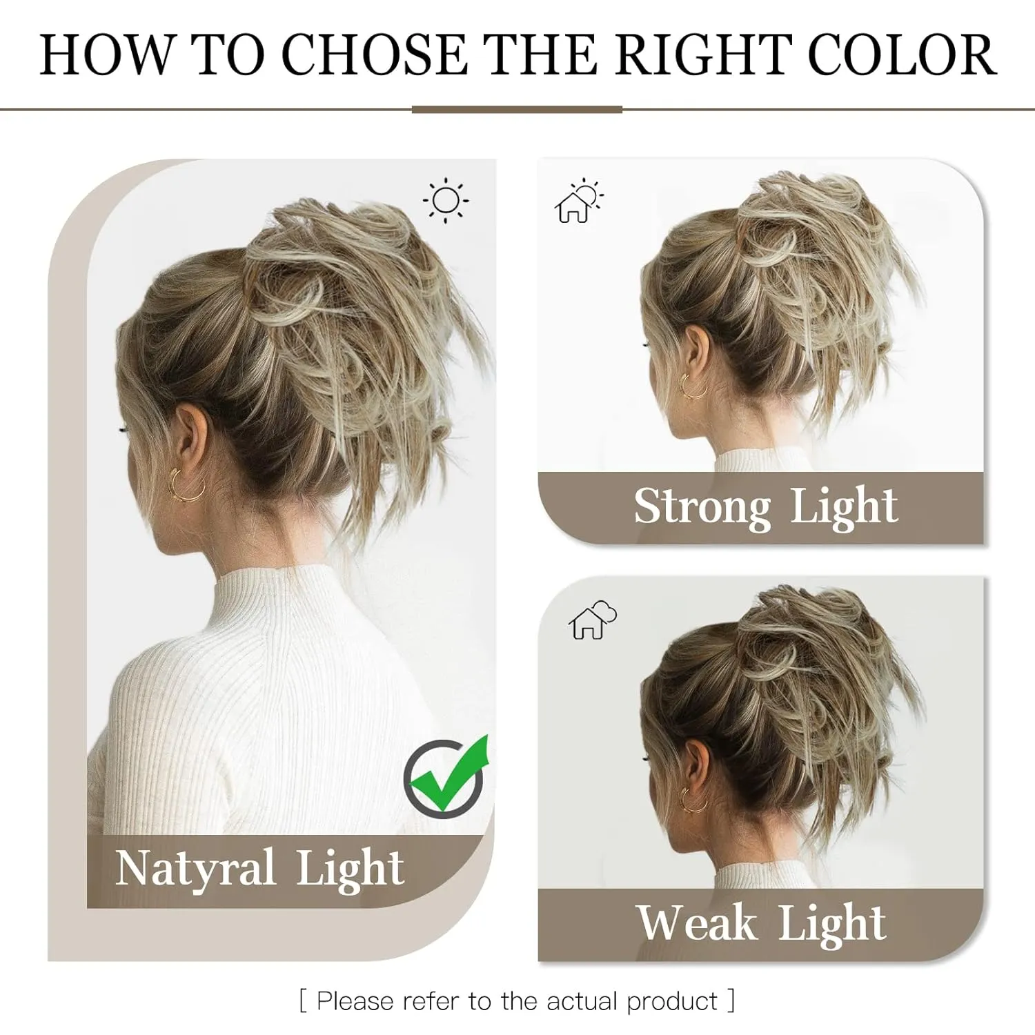 HMD 5 Pieces Messy Hair Bun Hairpiece Tousled Updo for Women Hair Extension Ponytail Scrunchies with Elastic Rubber Band Long Updo Messy Hairpiece Hair Accessories Set for Women（24/613）