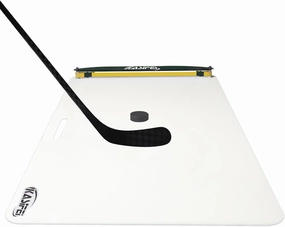 Hockey Shooting Pad with Rebounder, 48" x 24" Professional Hockey Training Equipment for Shooting, Synthetic Ice for Hockey Passing and Stickhandling