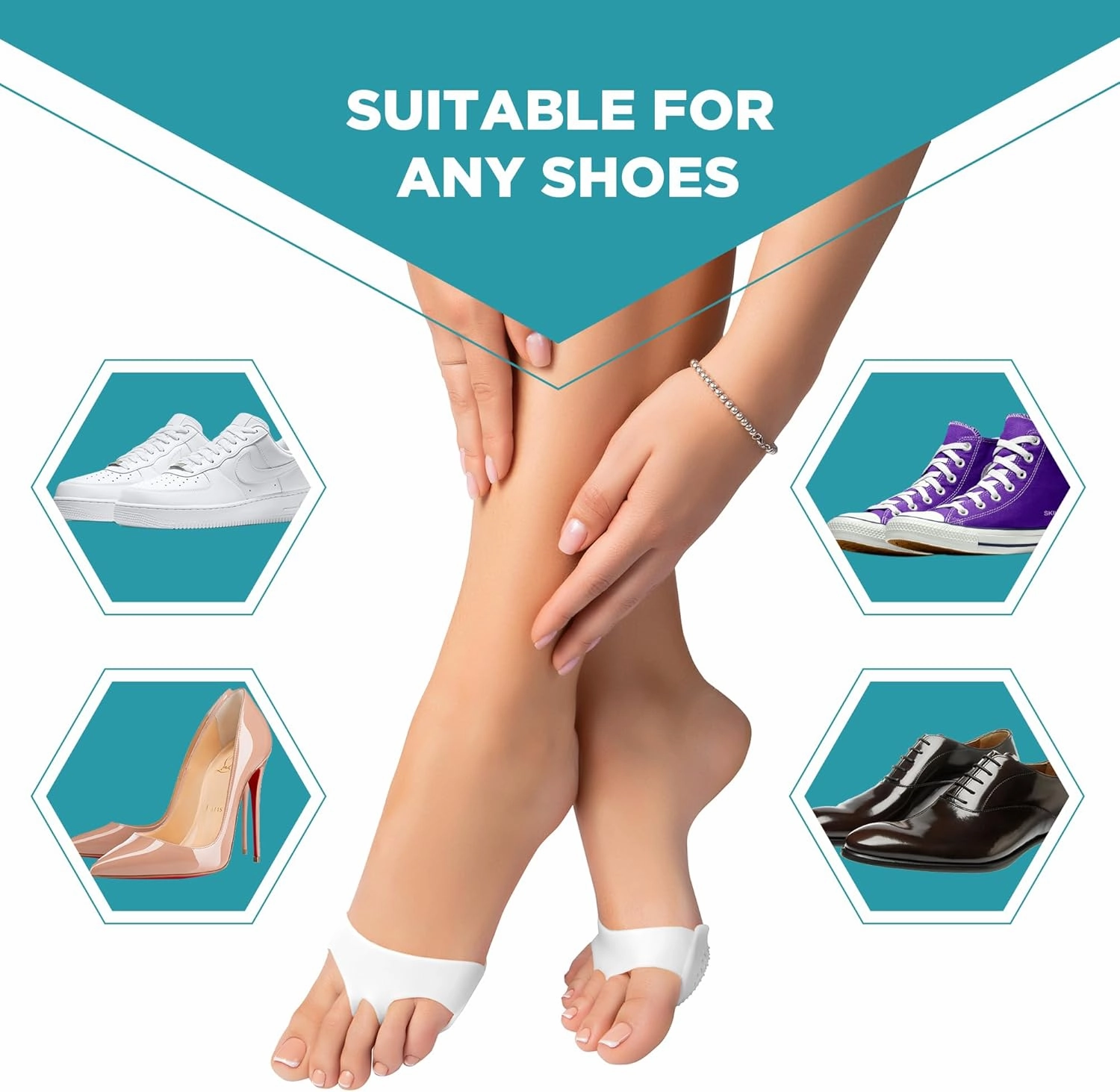 Homergy Metatarsal Pads for Women/Men, 4 Pack, FSA HSA Eligible, Soft Gel Reusable Breathable Sleeve Pads, Ball of Foot Cushions, Forefoot Cushioning Shoe Supports for Pain Relief, Mortons Neuroma