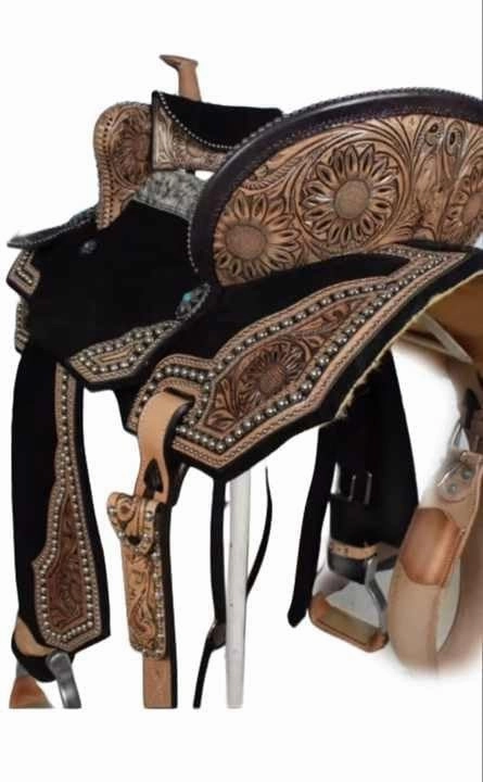 Horse Saddle Barrel Racing Western Wooden Tree Handmade Premium Leather Comfort Horse Trail Equestrian Tooled Carved Horse Riding Saddle Size: 10"-18 inches Seat Available, FS02