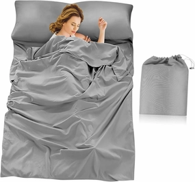 Hotel Sleep Sack Breathable Travel Bedding Set for Adults Camping Backpacking Sleep Sack Sheet Compact Portable