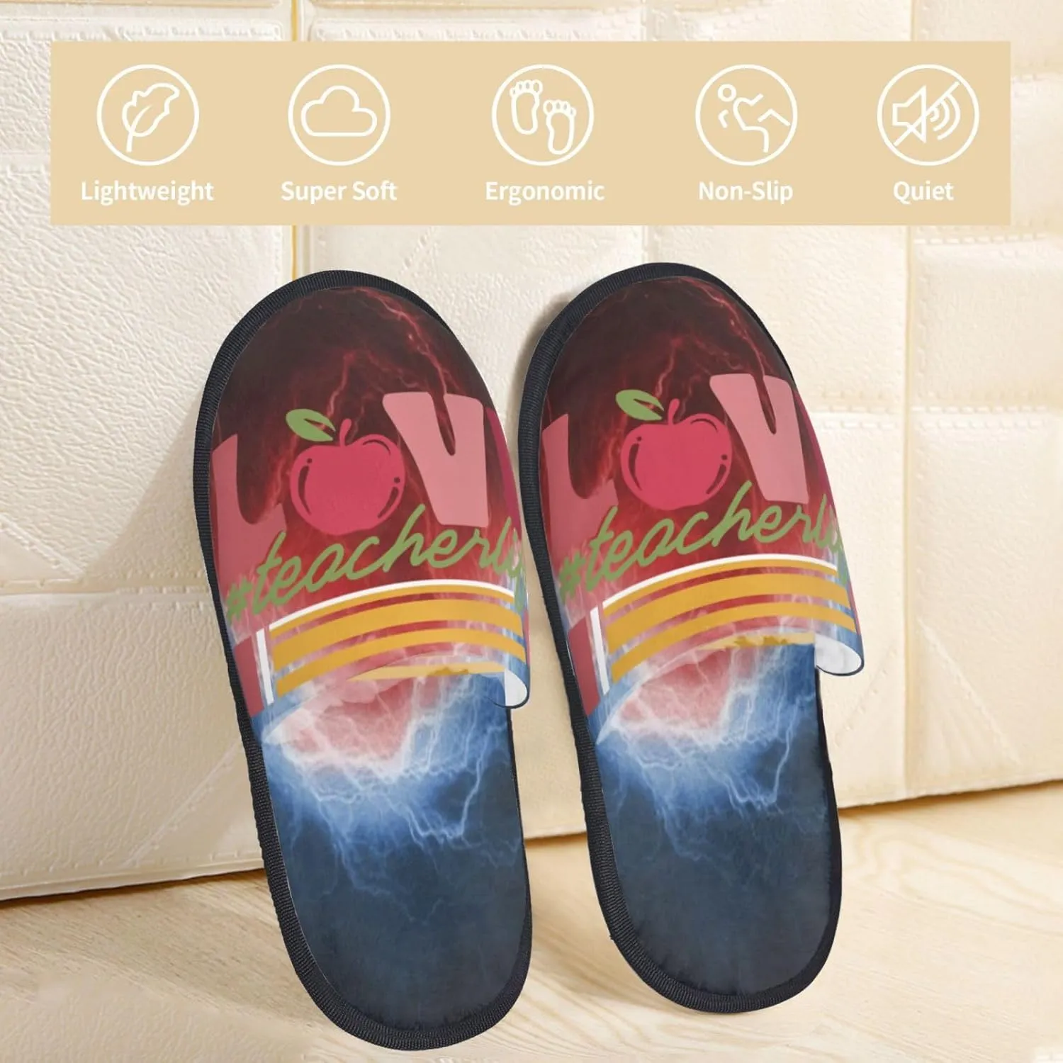 House Slippers Soft Cozy Winter For Men Women Plush Indoor Bedroom