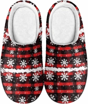 Howilath Cute Cartoon Pattern Unisex Flannel Slippers, Warm Breathable Cotton Shoes with Anti-skid Sole
