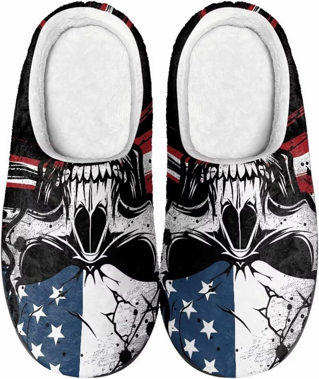 Howilath Cute Cartoon Pattern Unisex Flannel Slippers, Warm Breathable Cotton Shoes with Anti-skid Sole