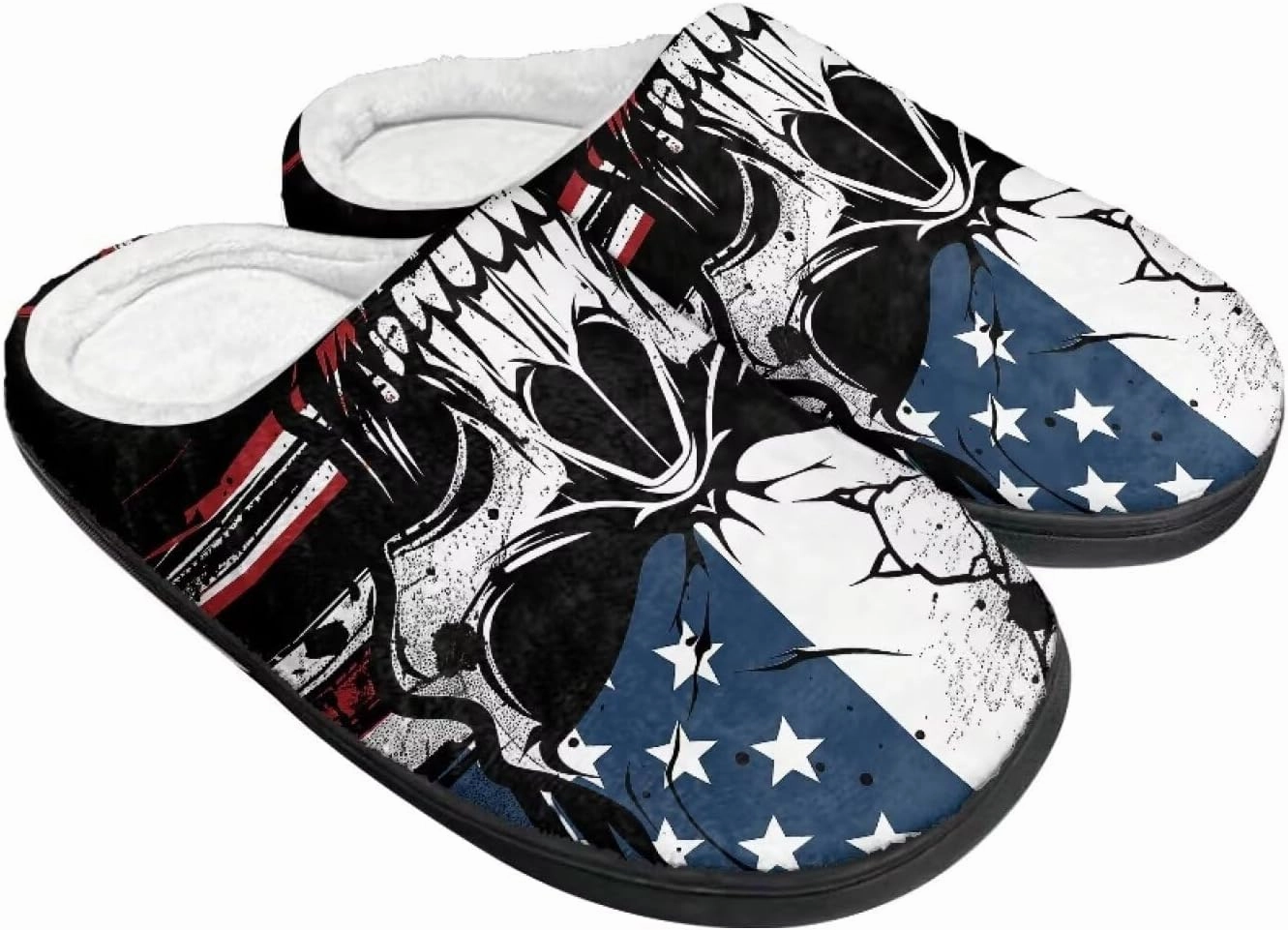 Howilath Cute Cartoon Pattern Unisex Flannel Slippers, Warm Breathable Cotton Shoes with Anti-skid Sole