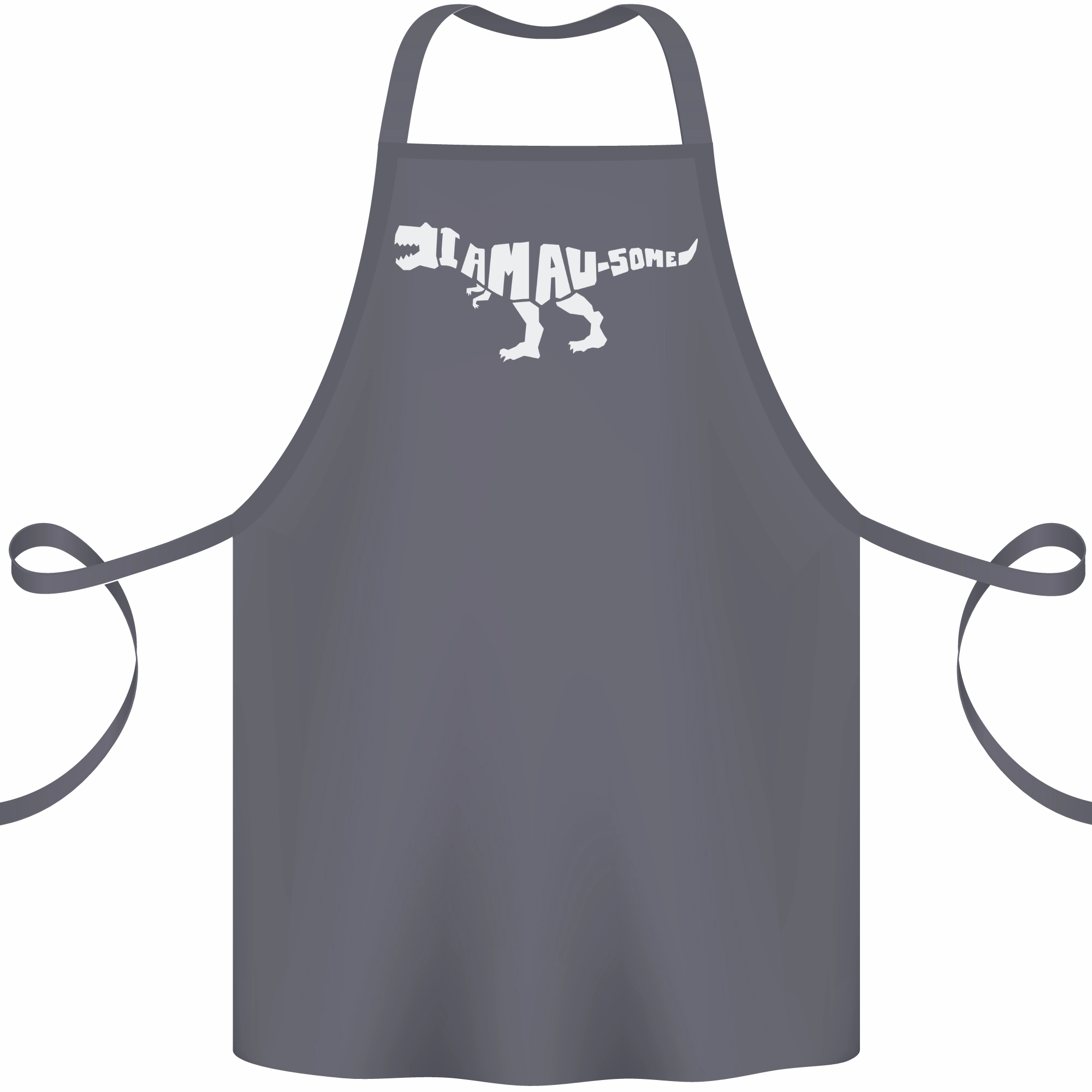 I Am Awesome Funny Dinosaur T-Rex Cotton Apron 100% Organic