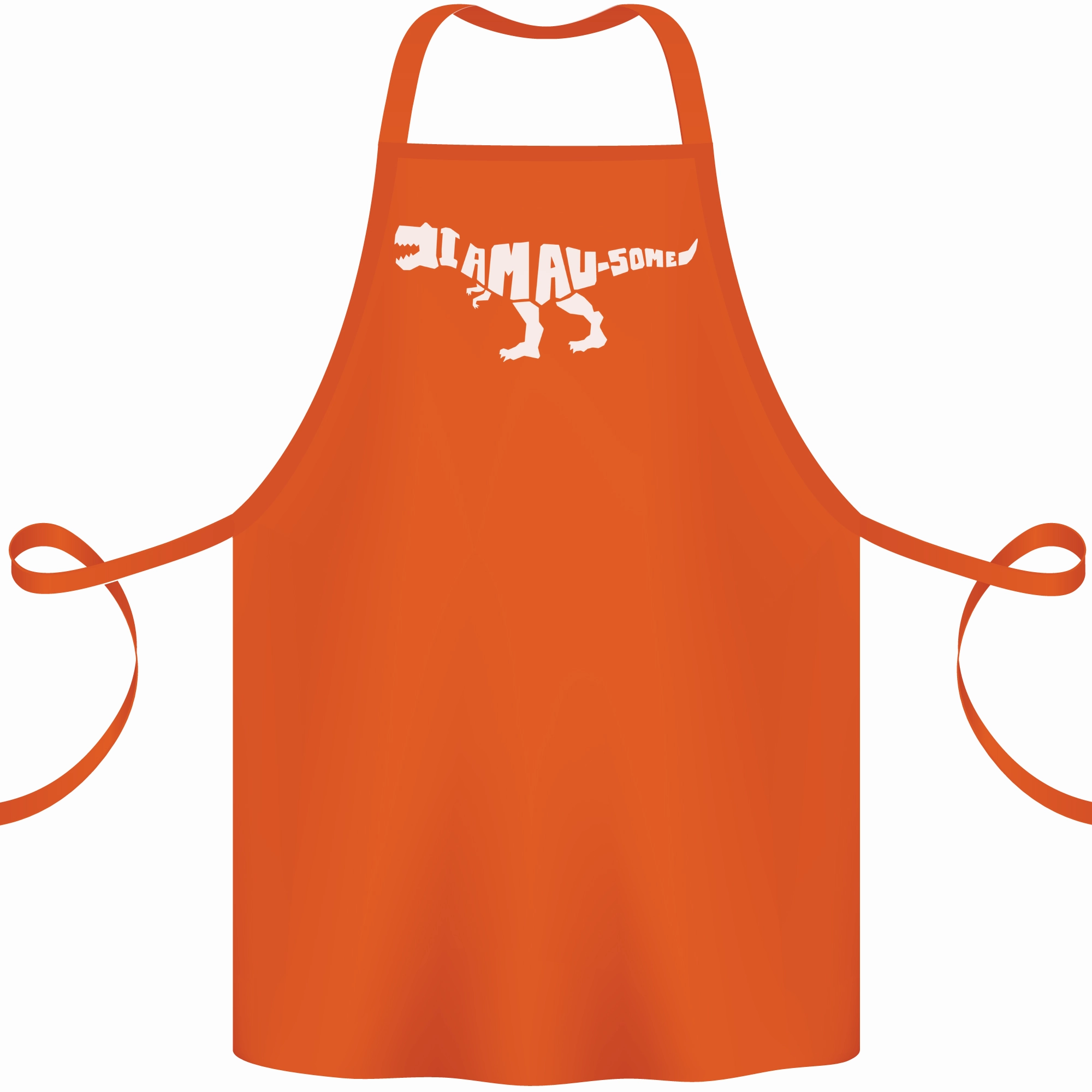 I Am Awesome Funny Dinosaur T-Rex Cotton Apron 100% Organic
