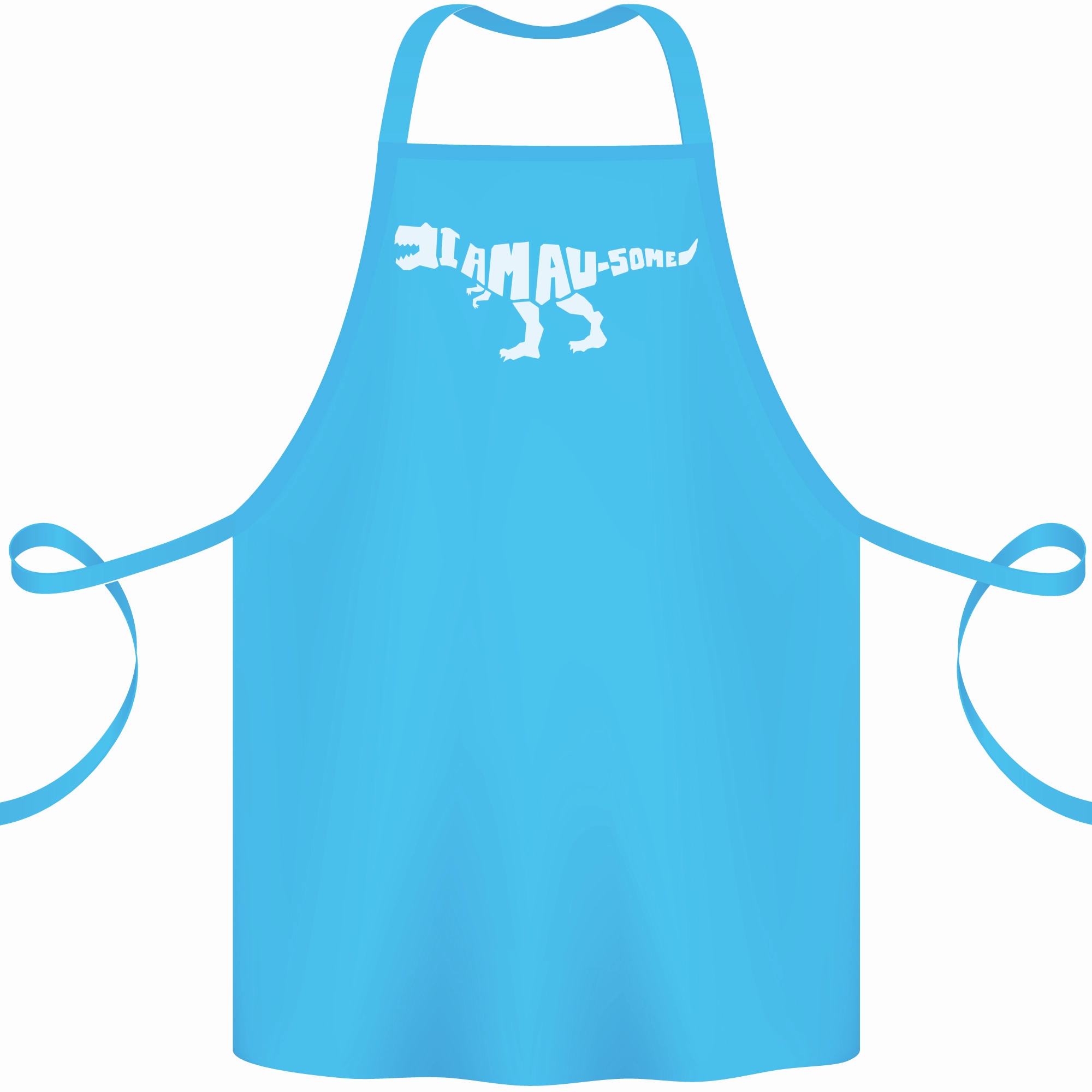 I Am Awesome Funny Dinosaur T-Rex Cotton Apron 100% Organic