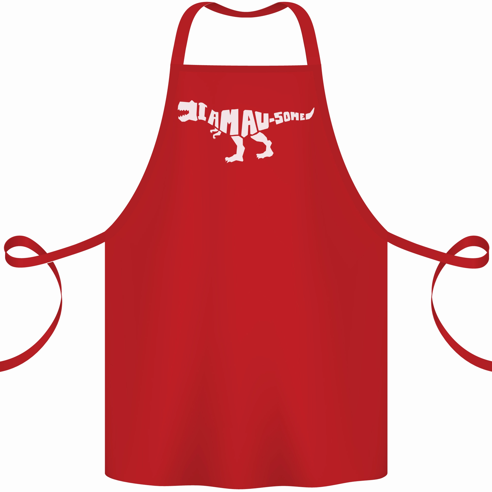 I Am Awesome Funny Dinosaur T-Rex Cotton Apron 100% Organic