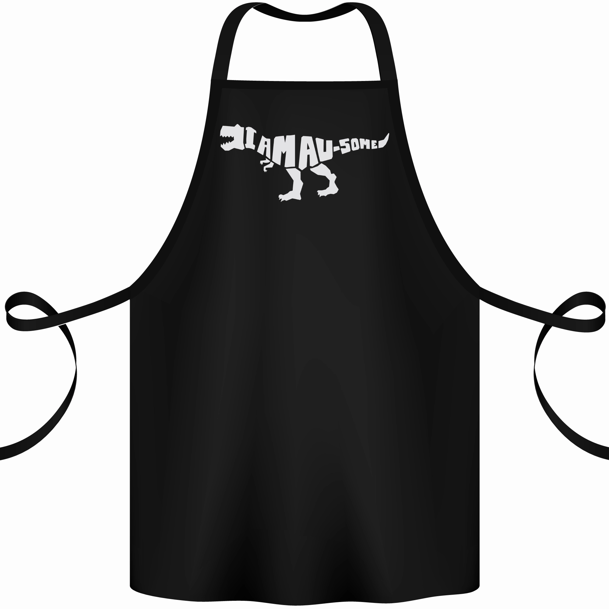 I Am Awesome Funny Dinosaur T-Rex Cotton Apron 100% Organic