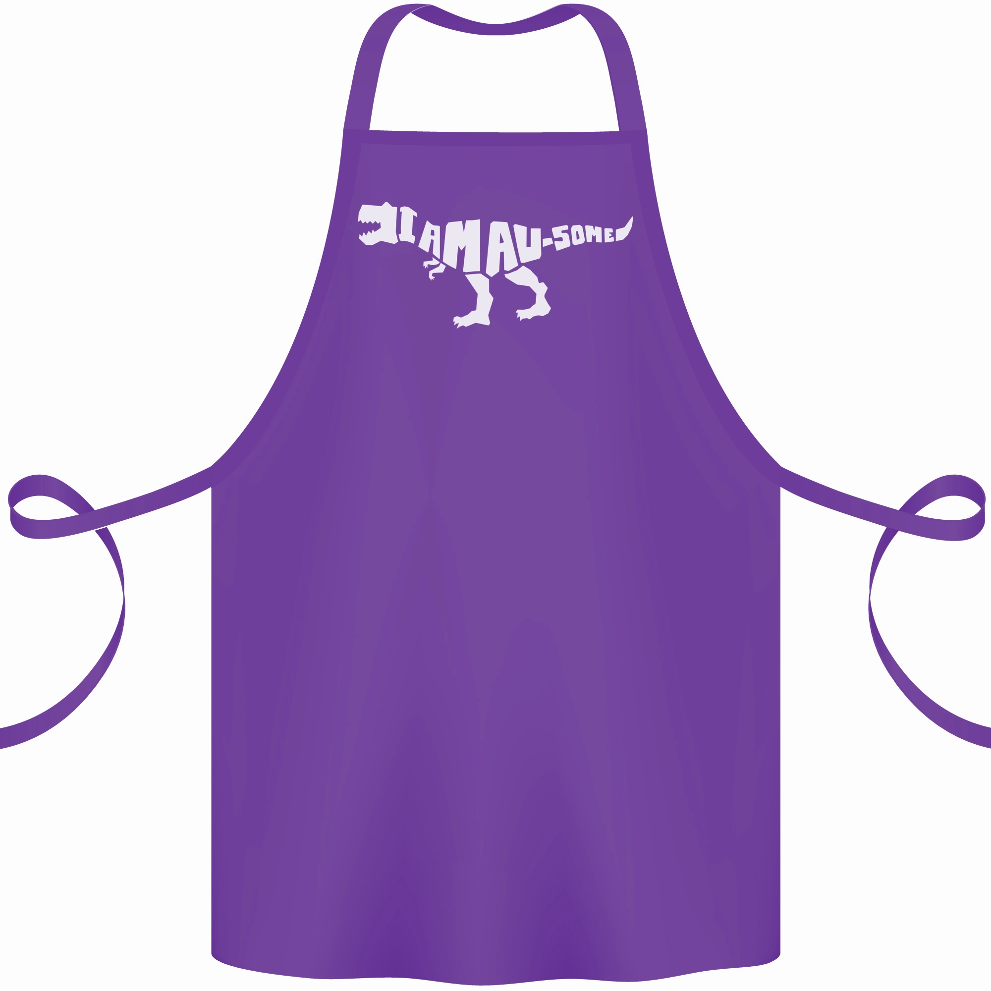 I Am Awesome Funny Dinosaur T-Rex Cotton Apron 100% Organic