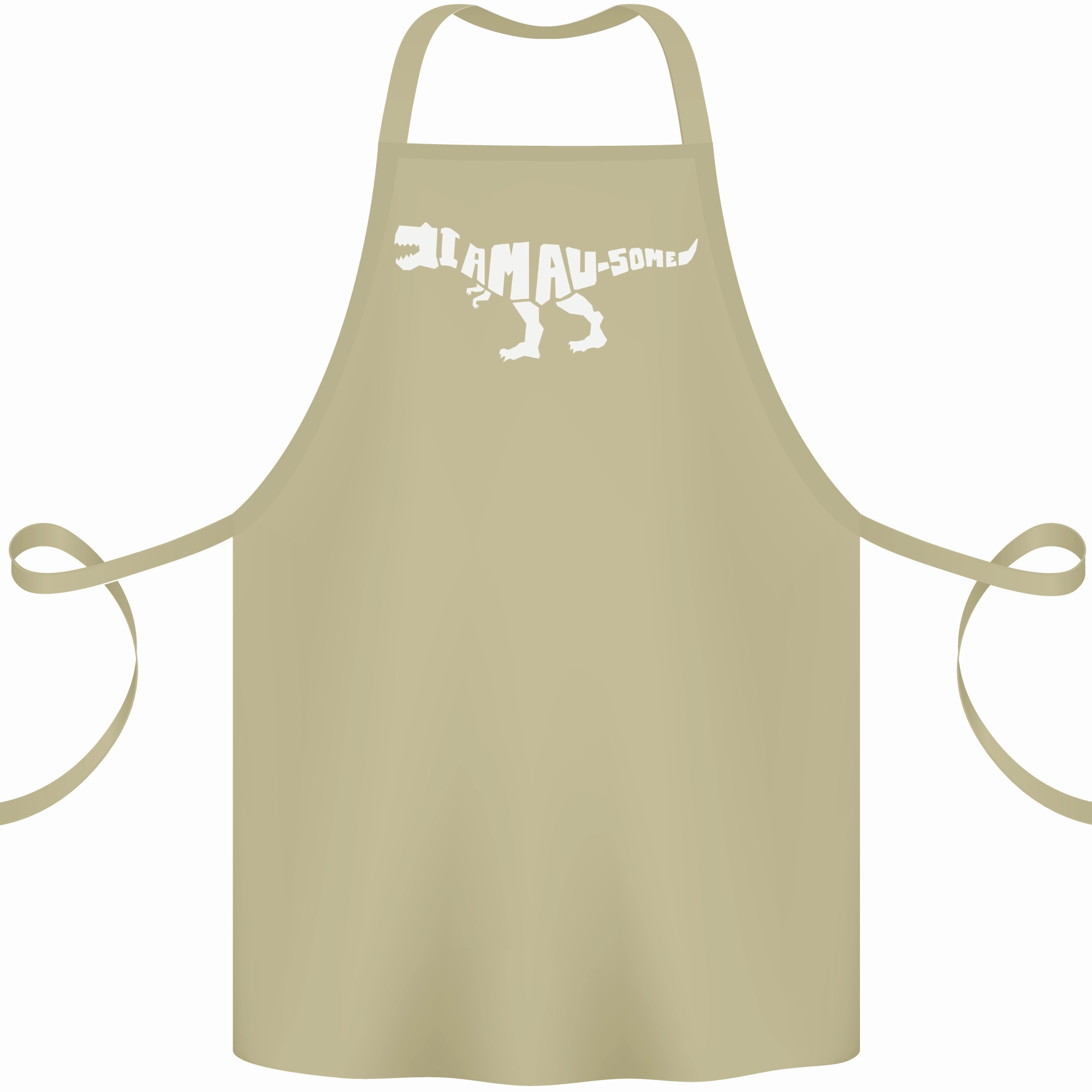 I Am Awesome Funny Dinosaur T-Rex Cotton Apron 100% Organic