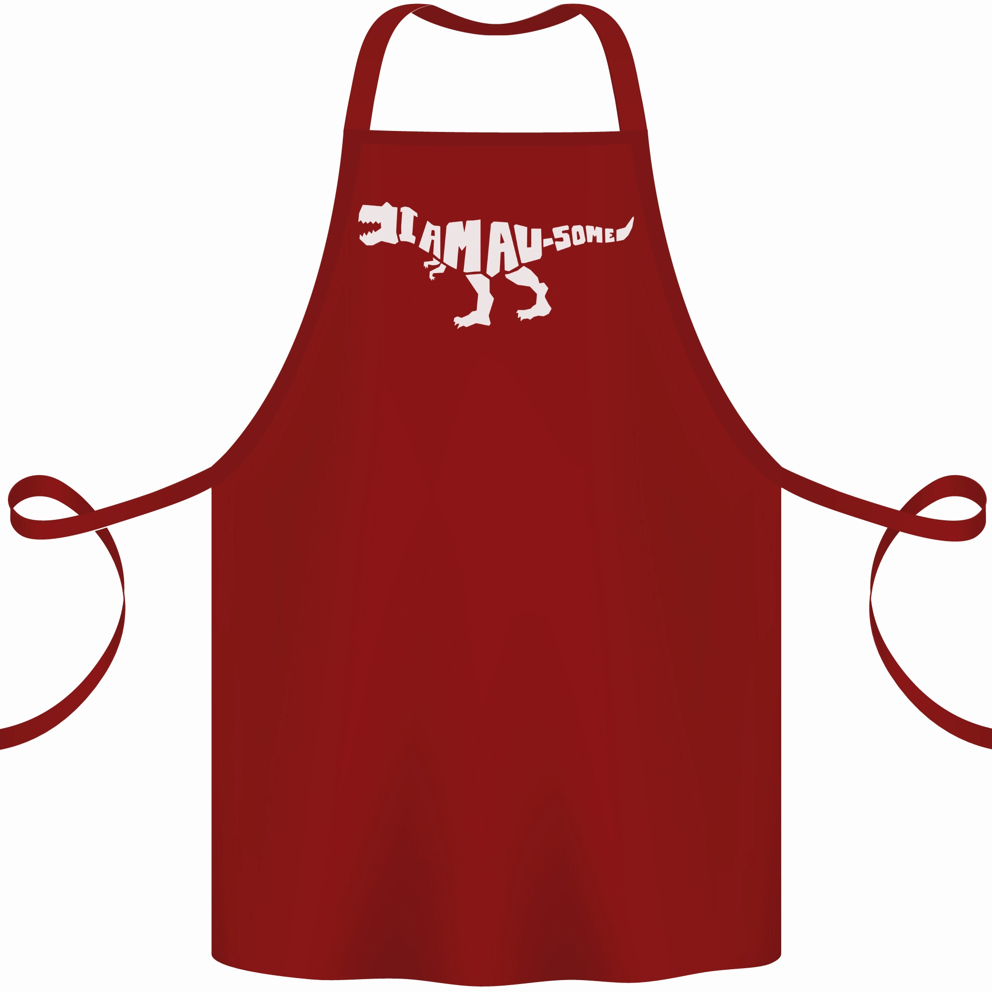 I Am Awesome Funny Dinosaur T-Rex Cotton Apron 100% Organic