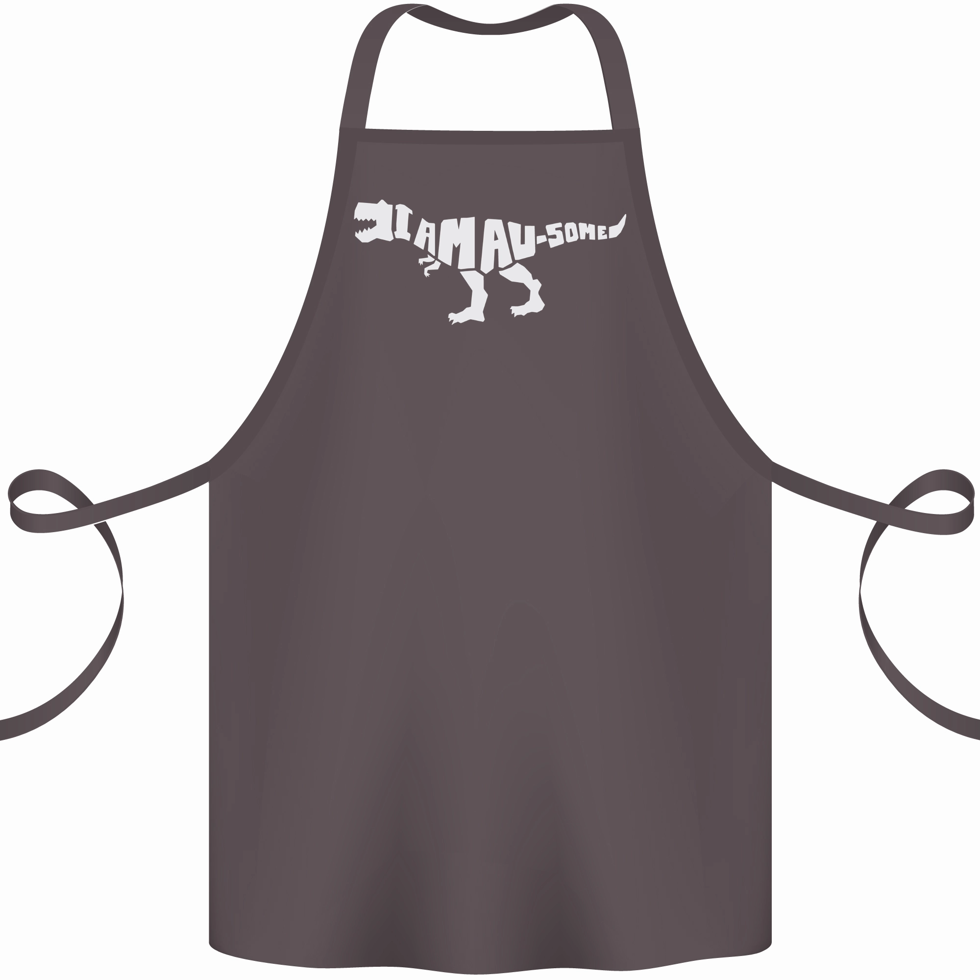 I Am Awesome Funny Dinosaur T-Rex Cotton Apron 100% Organic