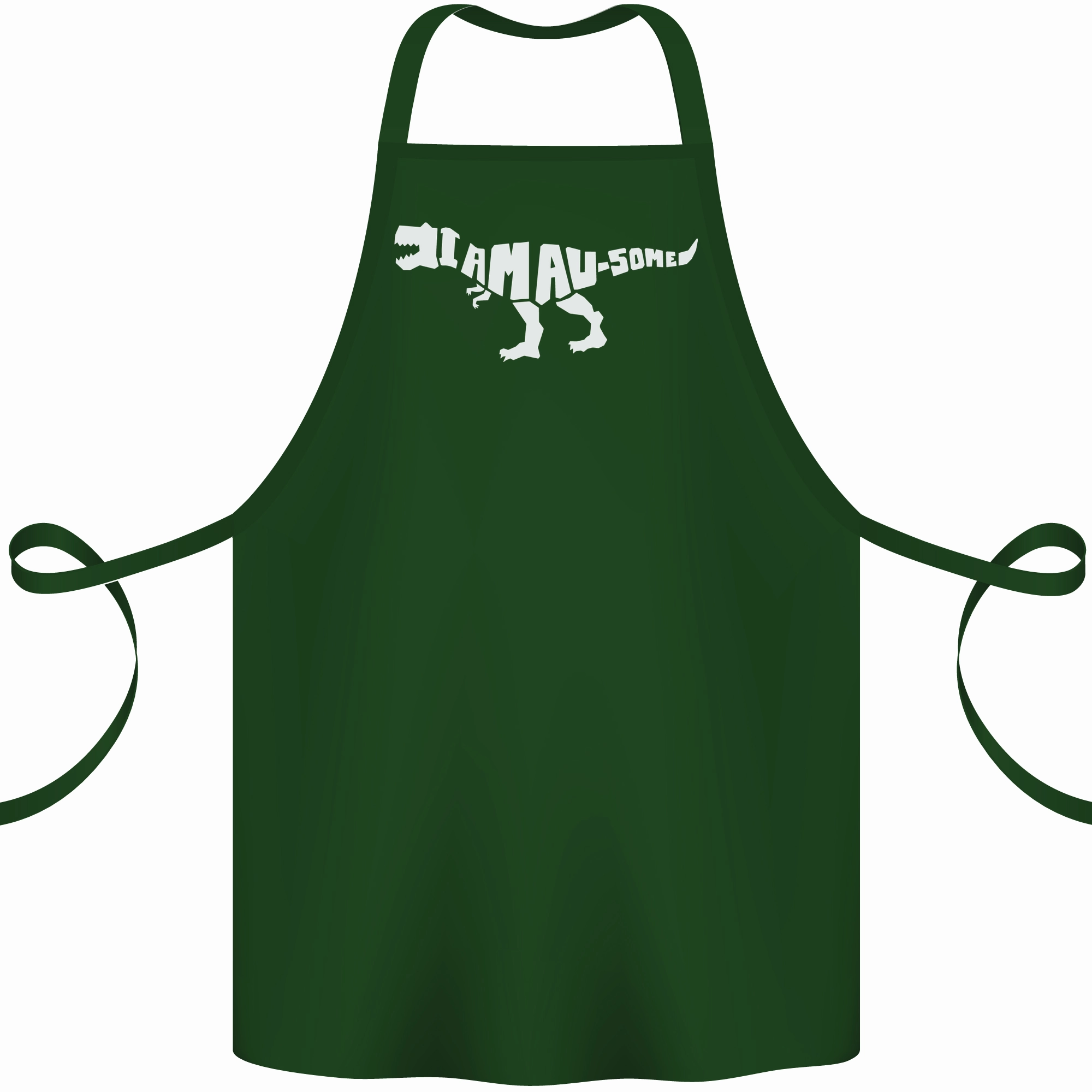 I Am Awesome Funny Dinosaur T-Rex Cotton Apron 100% Organic