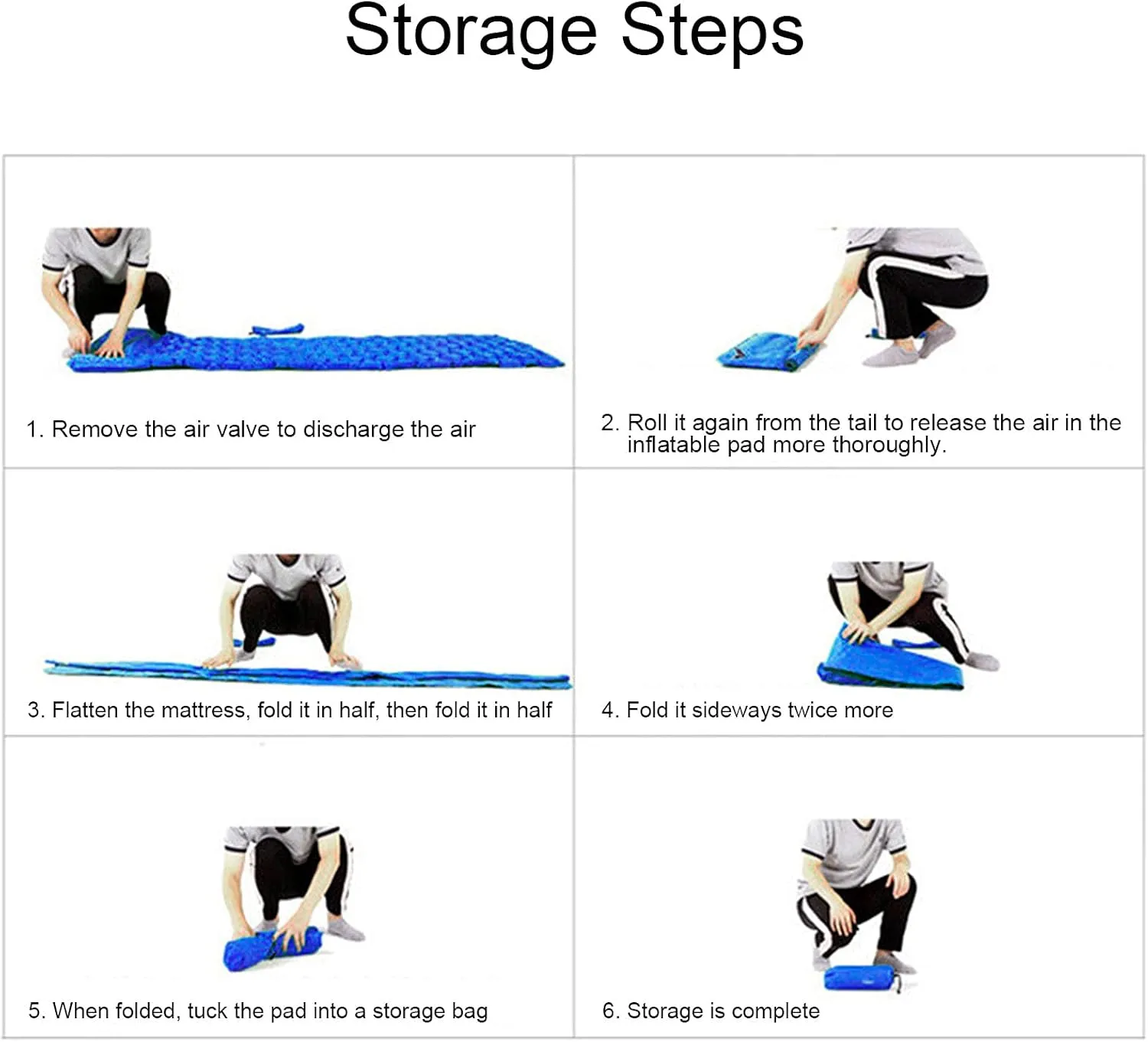 Inflatable Camping Sleeping Pad Mat Comfortable Air Cushion for Tent Hiking Travel Outdoor Activities (Dark Blue)